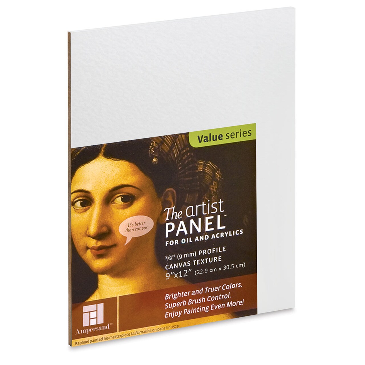 Ampersand Value Series Artist Panel - Textured, 9" x 12", 3/8" Profile